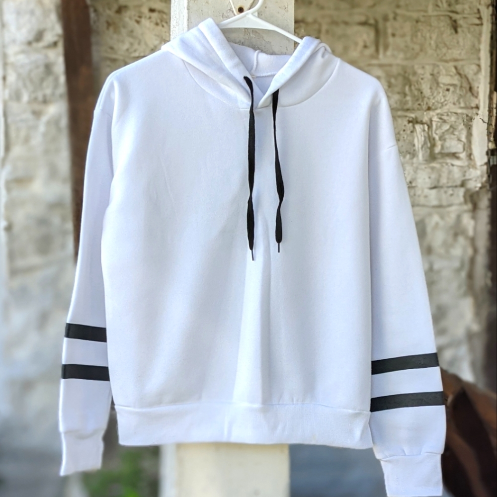 White and Black Hoodie